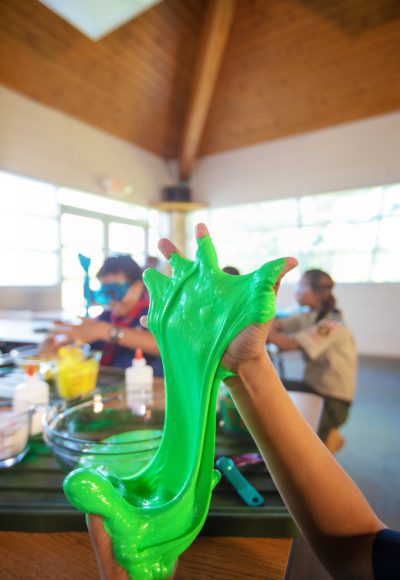 Playing with slime